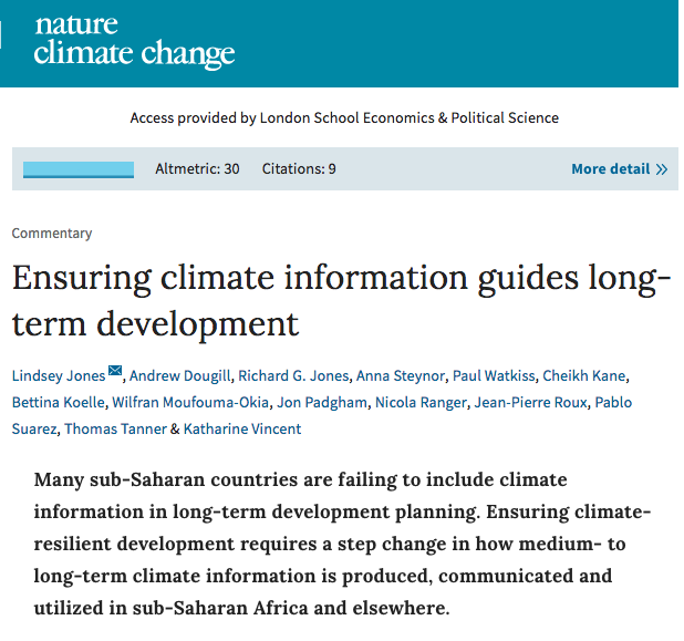 Research figure on climate information and decision-making