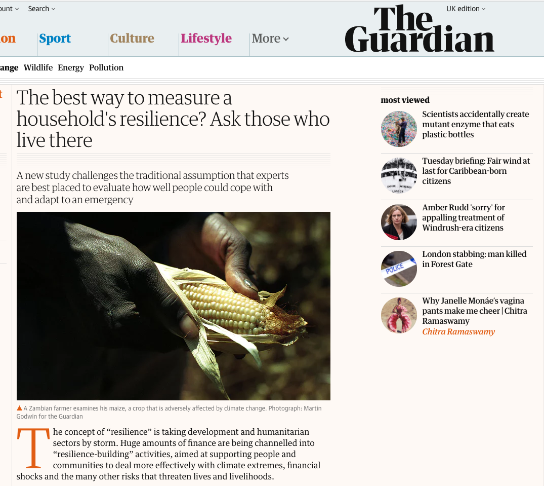 Research figure on resilience measurement