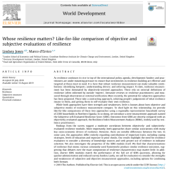 Research on whose perspective matters in resilience assessment